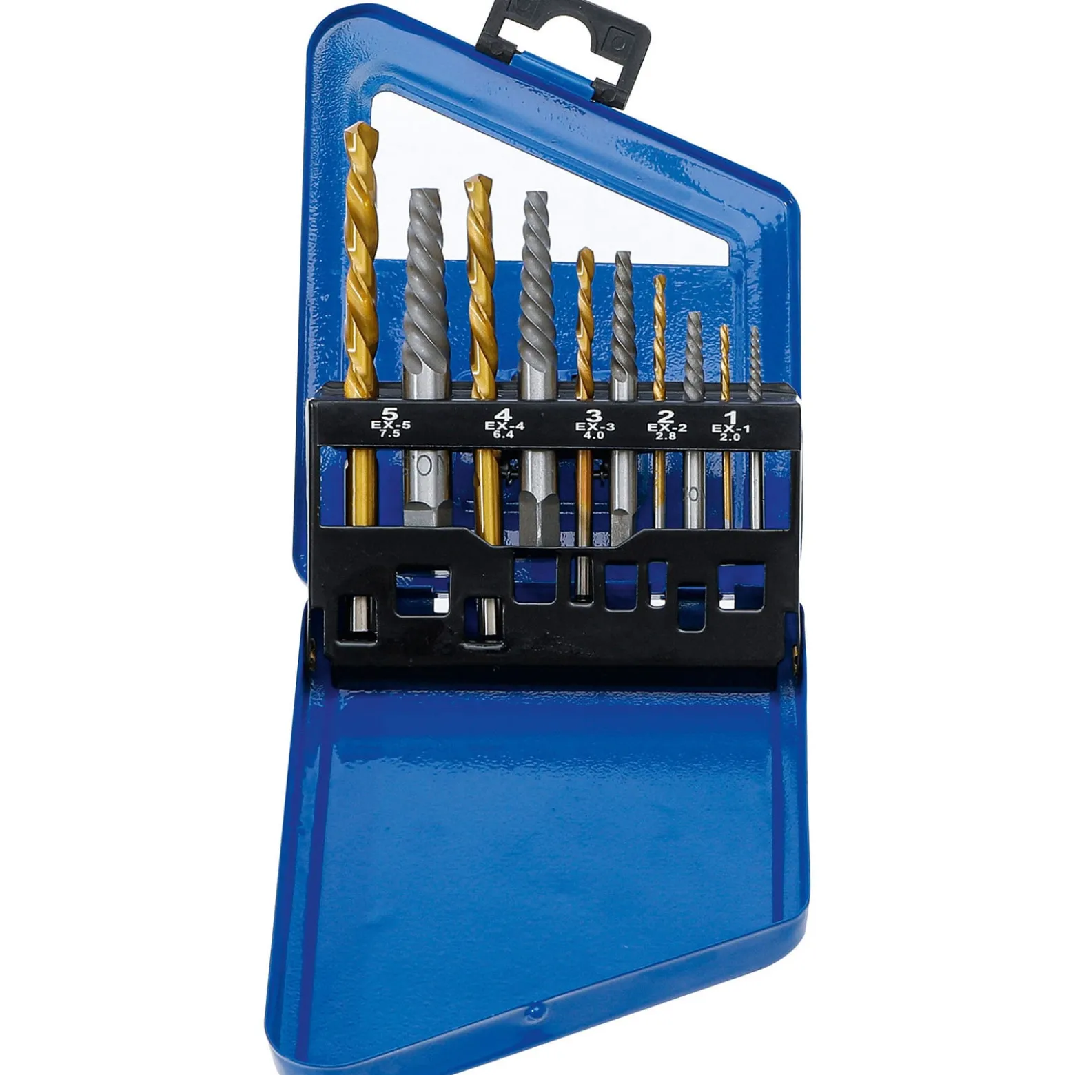 BGS Schraubenausdreher- & Linksbohrer-Satz HSS titan-nitriert 2 - 7,5 mm 10tlg. - 6780