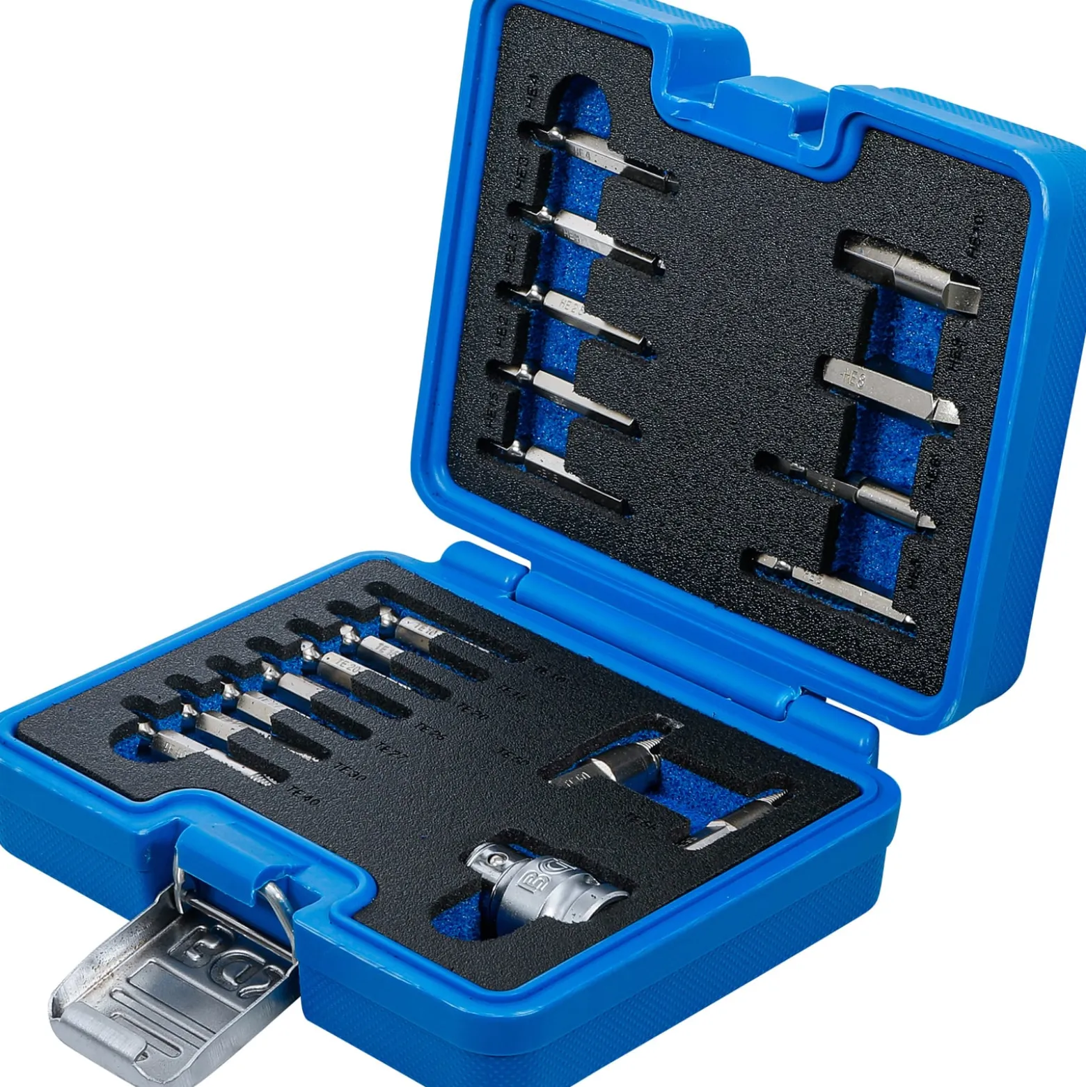BGS Schraubenausdreher-Satz | für Innensechskant 1,5 - 10 mm / T-Profil (für Torx) | T10 - T55 | 19-tlg. - 9173-1