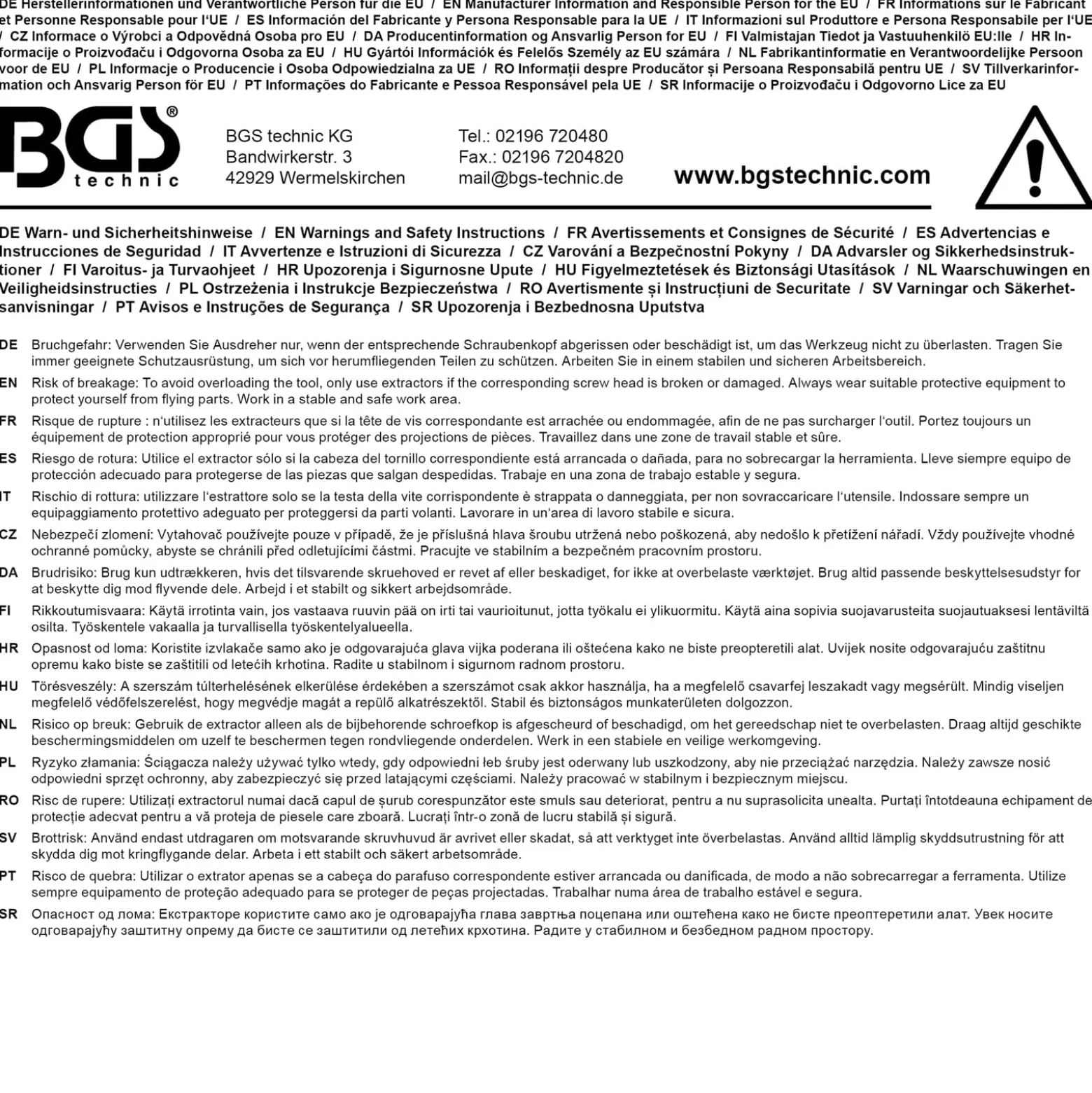 BGS Schraubenausdreher-Satz | für Innensechskant 1,5 - 10 mm / T-Profil (für Torx) | T10 - T55 | 19-tlg. - 9173-1