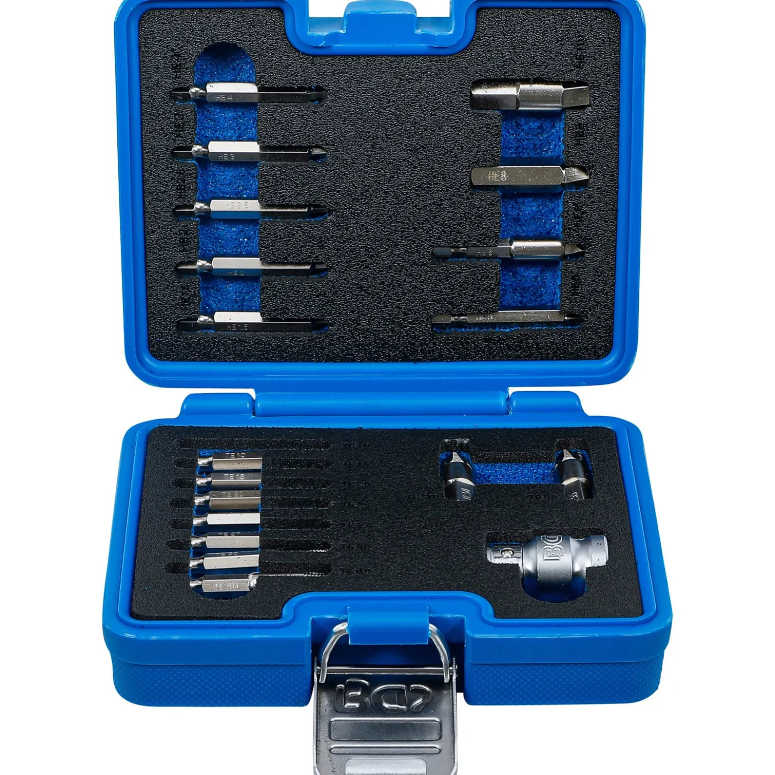 BGS Schraubenausdreher-Satz | für Innensechskant 1,5 - 10 mm / T-Profil (für Torx) | T10 - T55 | 19-tlg. - 9173-1