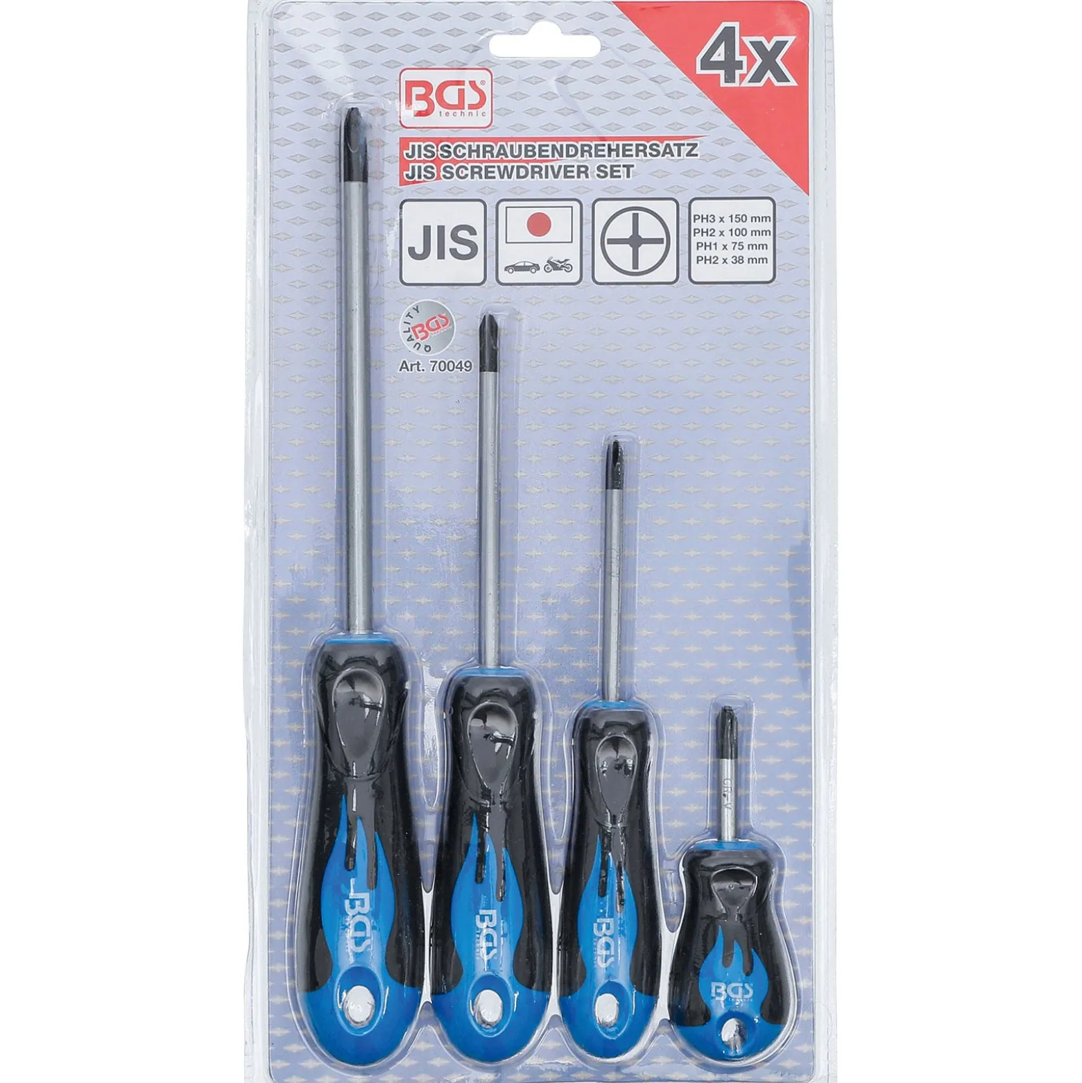 BGS Schraubendreher-Satz JIS Standard 4tlg. - 70049