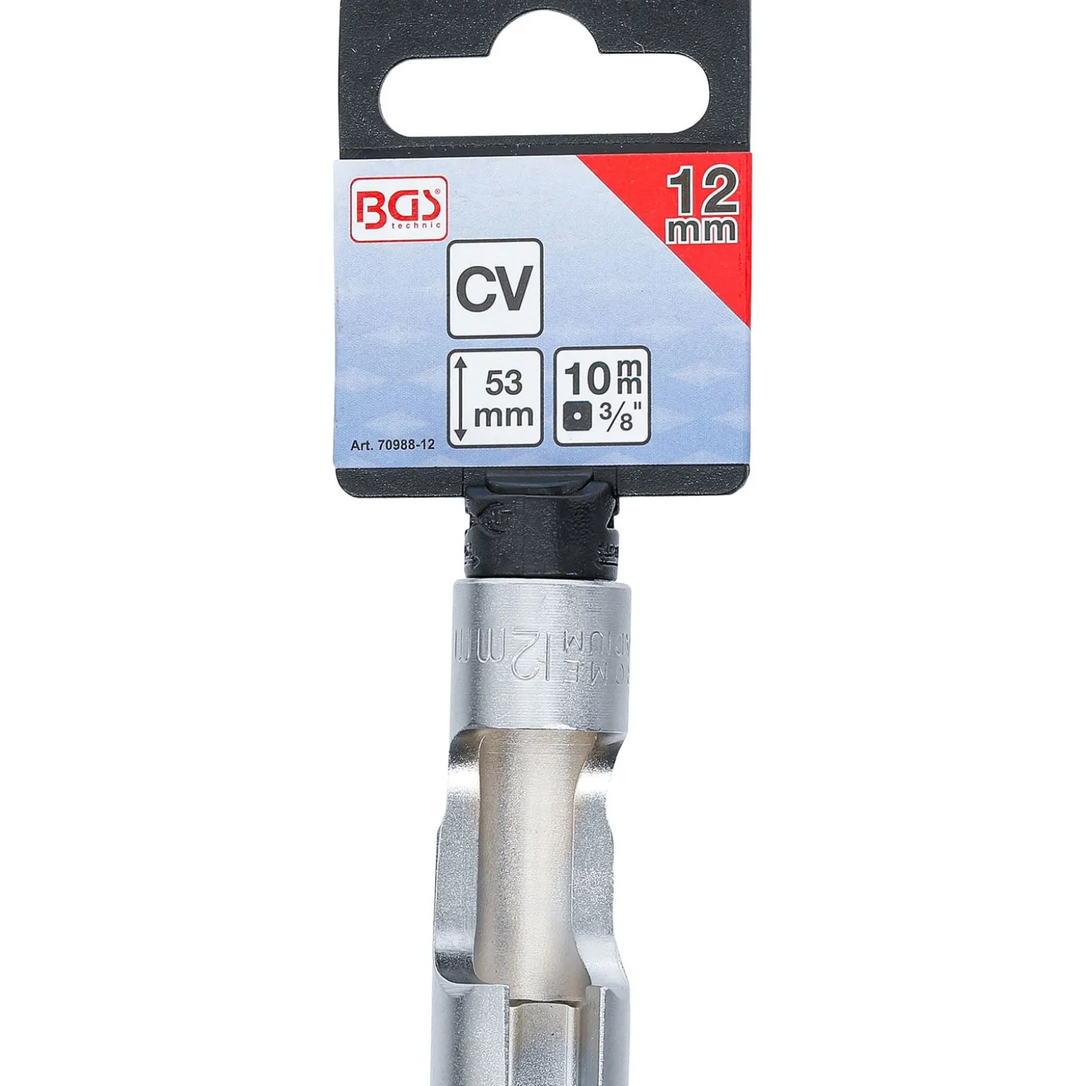 BGS Spezial-Steckschlüssel-Einsatz geschlitzt Antrieb Innenvierkant 10 mm (3/8") SW 12 mm - 70988-12
