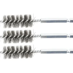 BGS Stahlbürste 17 mm Antrieb Außensechskant 6,3 mm (1/4") 3tlg. - 3078-17-S