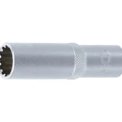 BGS Steckschlüssel-Einsatz Gear Lock tief Antrieb Innenvierkant 12,5 mm (1/2") SW 15 mm - 10255