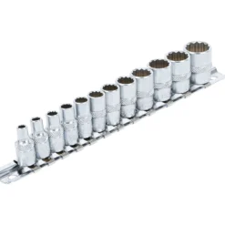 BGS Steckschlüssel-Einsatz-Satz Zwölfkant Antrieb Innenvierkant 6,3 mm (1/4