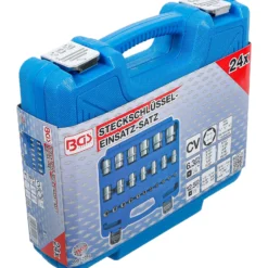 BGS Steckschlüssel-Einsatz-Satz Sechskant Antriebe Innenvierkant 6,3 mm (1/4