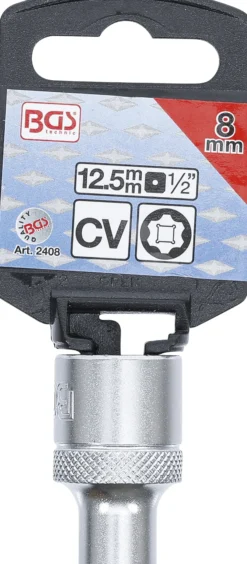 BGS Steckschlüssel-Einsatz Super Lock Antrieb Innenvierkant 12,5 mm (1/2") SW 8 mm - 2408