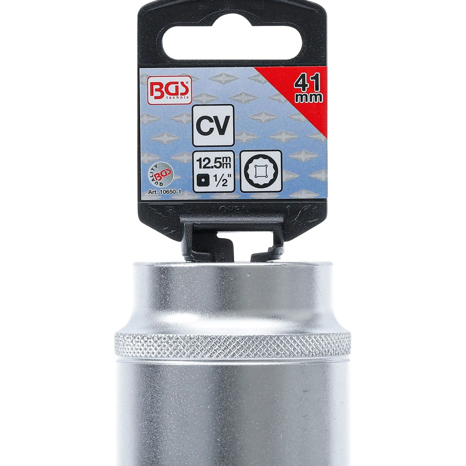 BGS Steckschlüssel-Einsatz Zwölfkant Antrieb Innenvierkant 12,5 mm (1/2") SW 41 mm- 10650-1