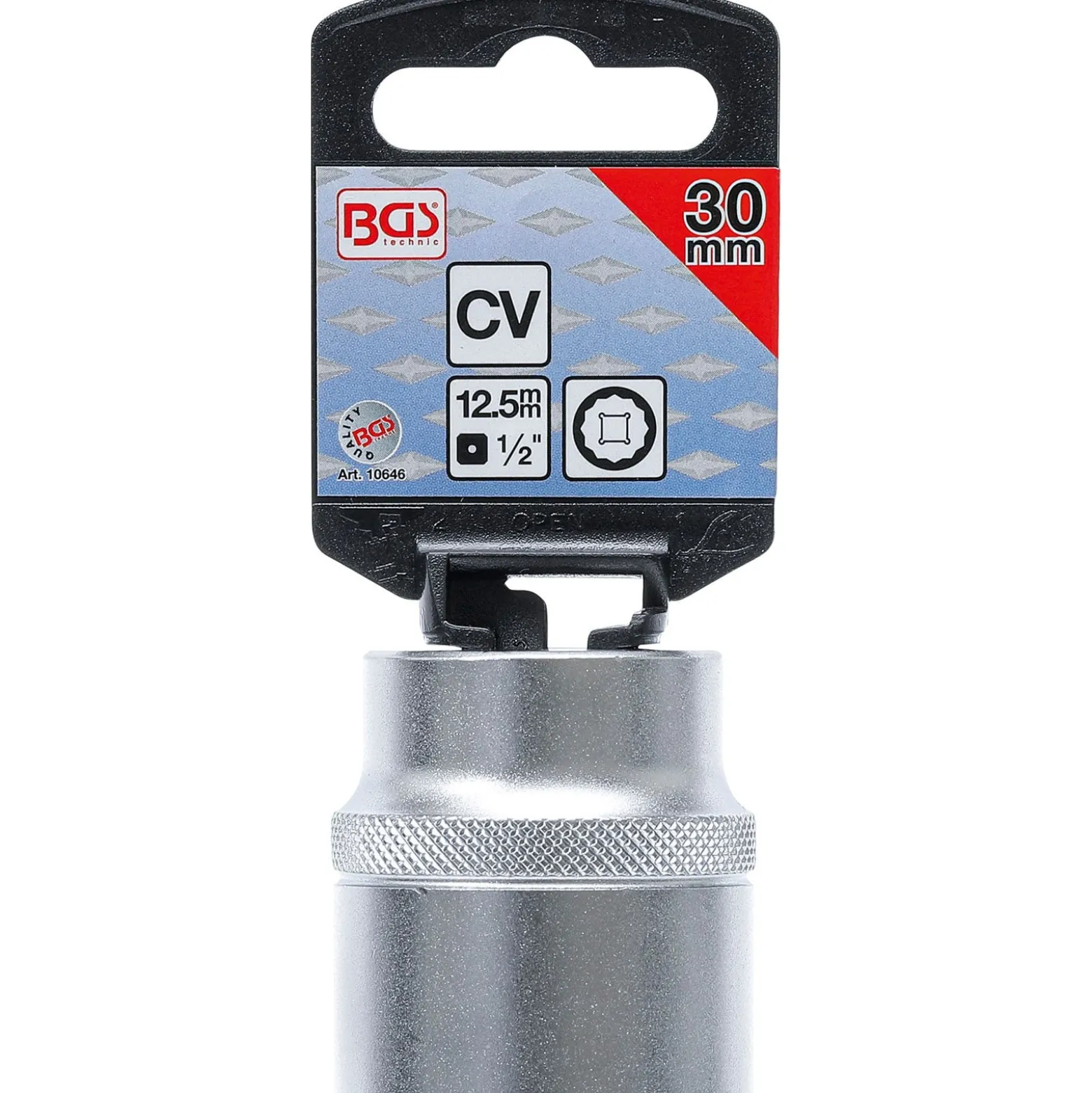 BGS Steckschlüssel-Einsatz Zwölfkant Antrieb Innenvierkant 12,5 mm (1/2") SW 30 mm - 10646