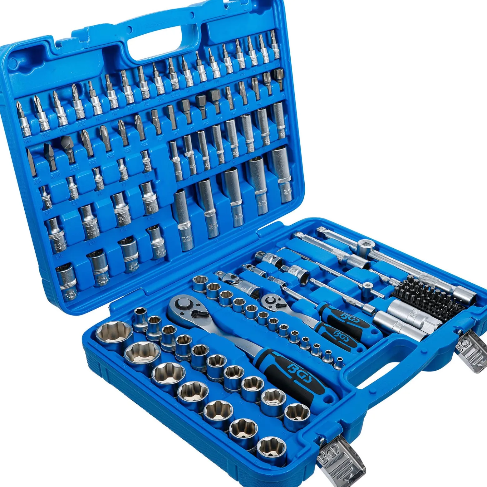 BGS Steckschlüssel-Satz Wellenprofil Antrieb 6,3 mm (1/4") / 12,5 mm (1/2") 150tlg. - 74518
