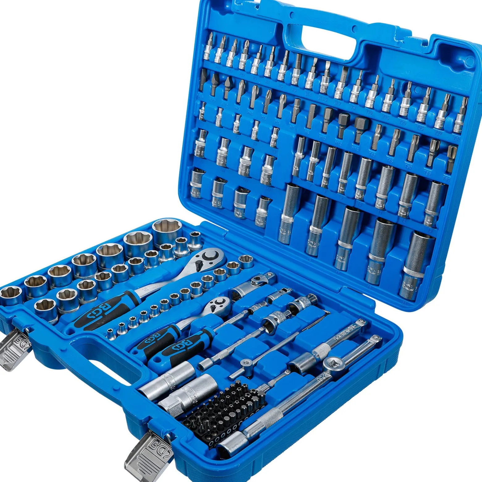 BGS Steckschlüssel-Satz Wellenprofil Antrieb 6,3 mm (1/4") / 12,5 mm (1/2") 150tlg. - 74518