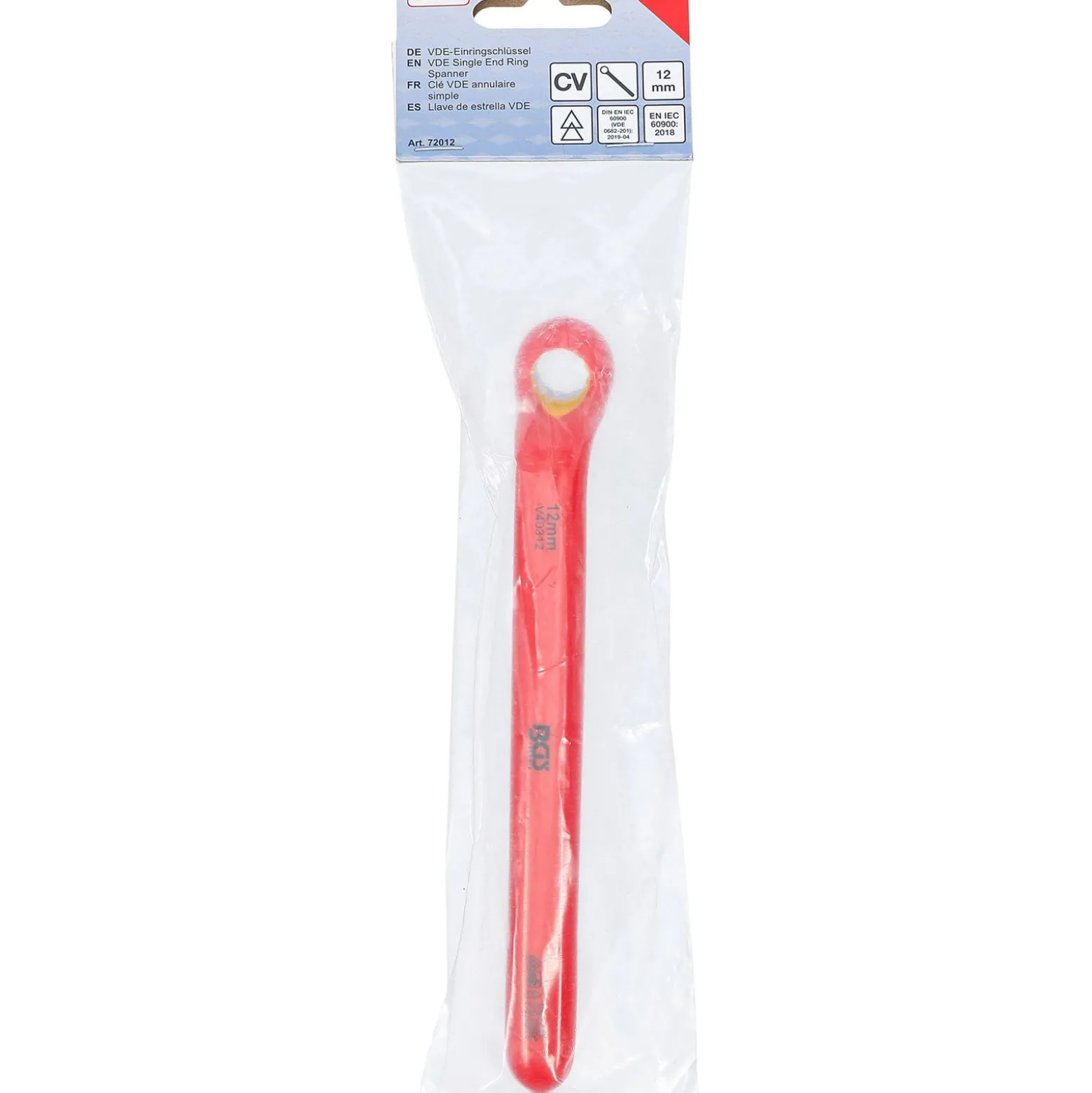 BGS VDE-Einringschlüssel tief gekröpft SW 12 mm - 72012