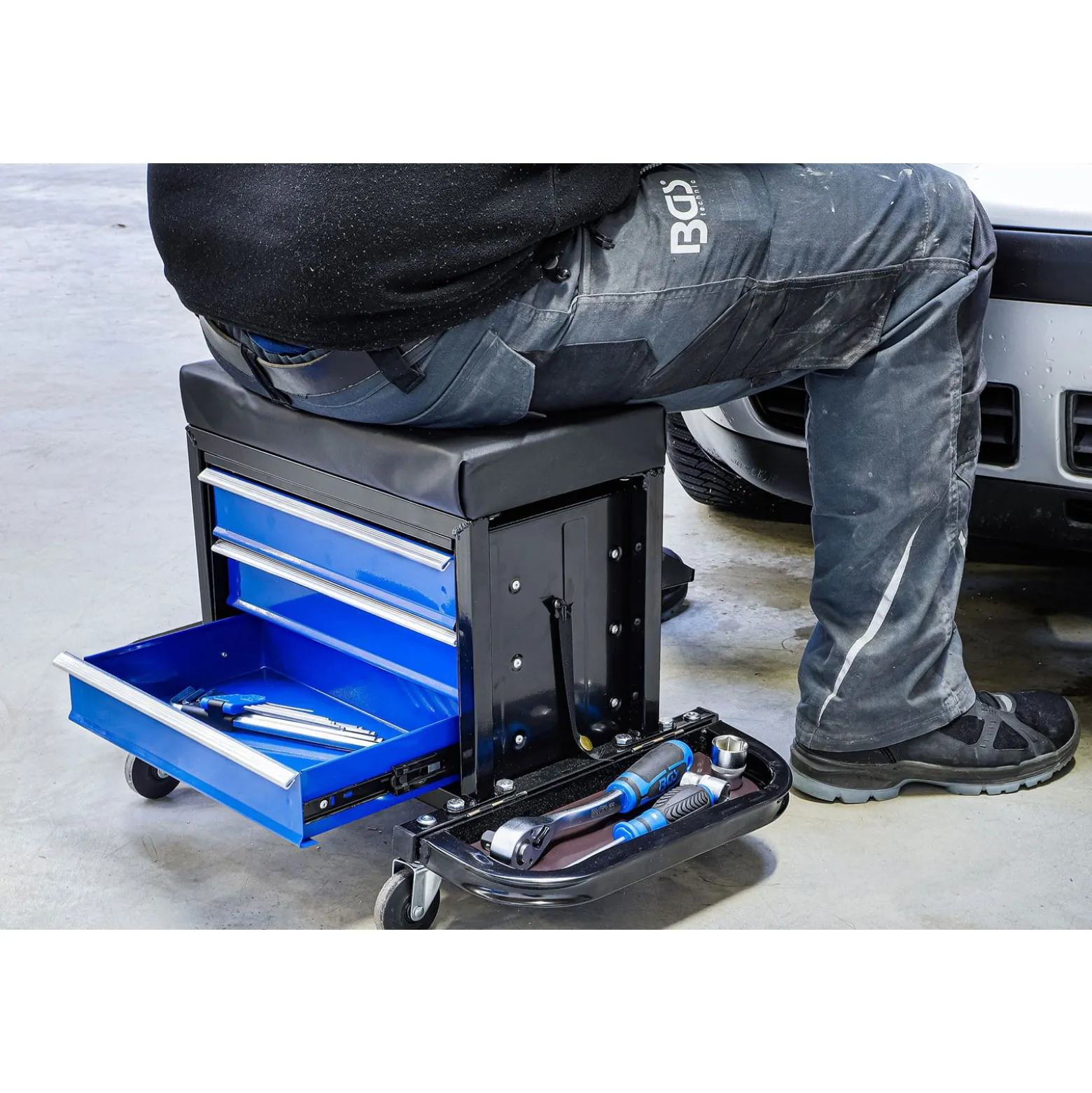 BGS Werkstatt-Rollsitz mit 3 Schubladen - 2859
