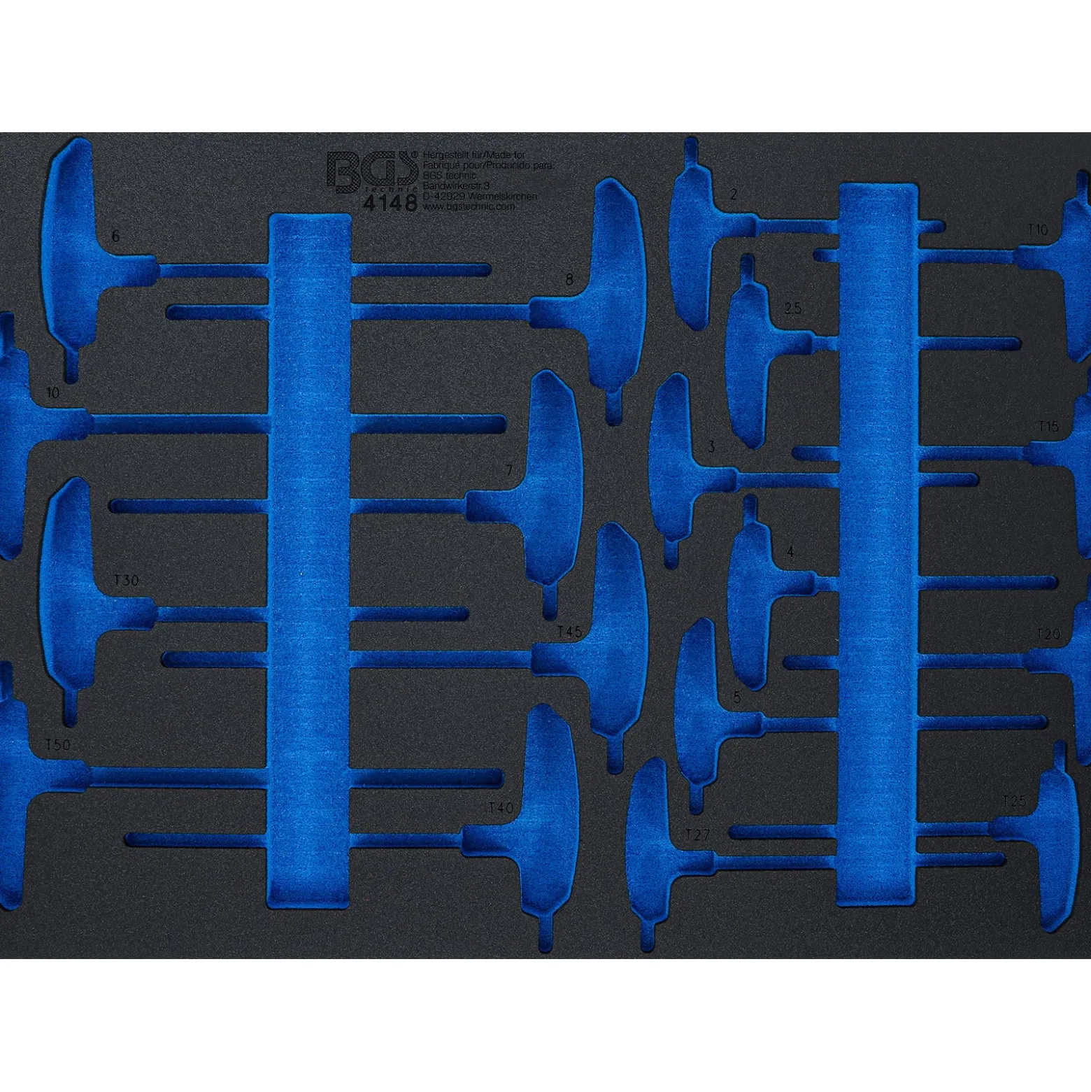 BGS Werkstattwageneinlage 3/3 leer für Art. 4148 - 4148-1