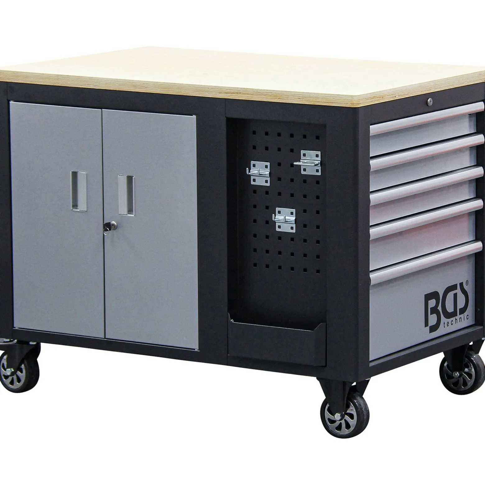 BGS Werkstattwagen 2 x 5 Schubladen 1 Schrank leer - 4199
