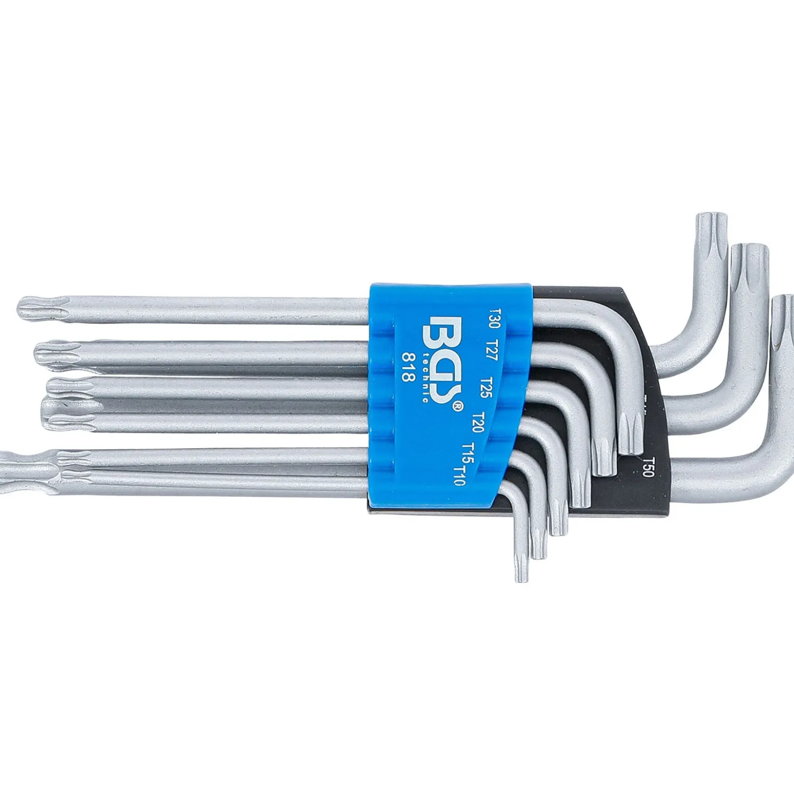 BGS Winkelschlüssel-Satz T-Profil (für Torx) mit Kugelkopf T10 - T50 mm 9tlg. - 818