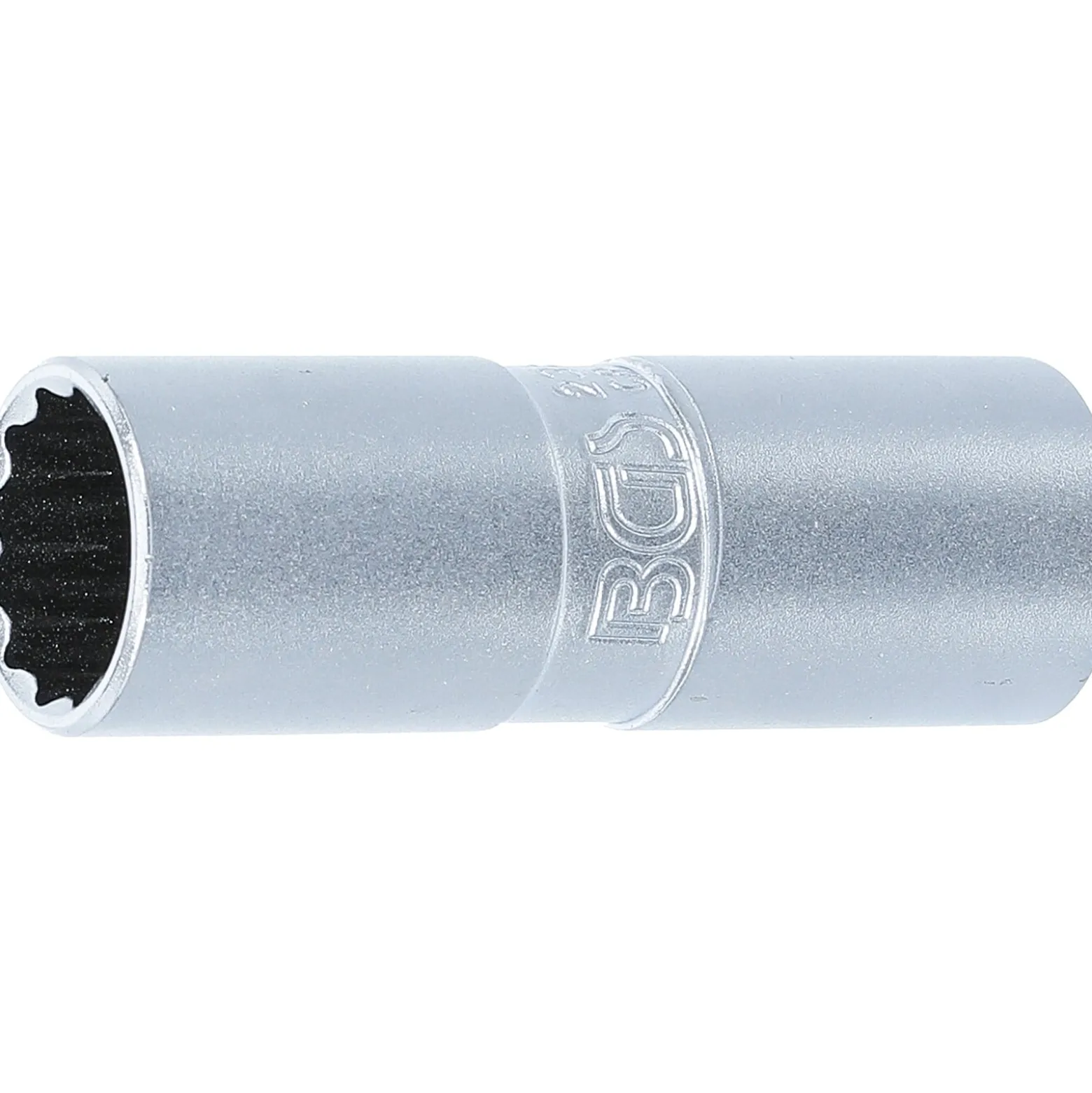 BGS Zündkerzen-Einsatz mit Haltegummi Zwölfkant Antrieb Innenvierkant 12,5 mm (1/2") SW 16 mm - 2385