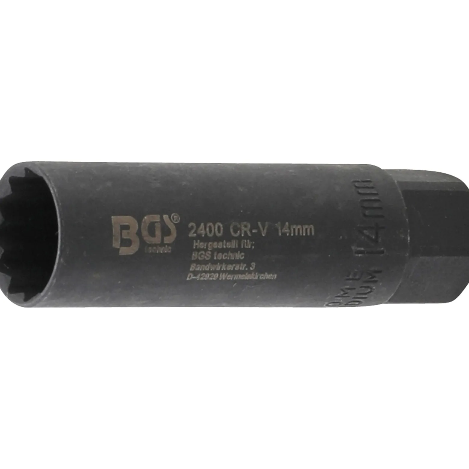 BGS Zündkerzen-Einsatz Sechskant Antrieb Innenvierkant 10 mm (3/8") SW 14 mm - 2400
