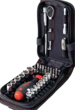 Bit-/Steckschlüsselset 44684 39-tlg.Schlitz/PH/PZD/T/Knarre/6 Nüsse WIHA