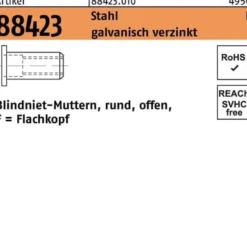 Blindnietmutter R 88423 FLAKO M5 /2,5 -5,0 Stahl galv.verz. 500St.