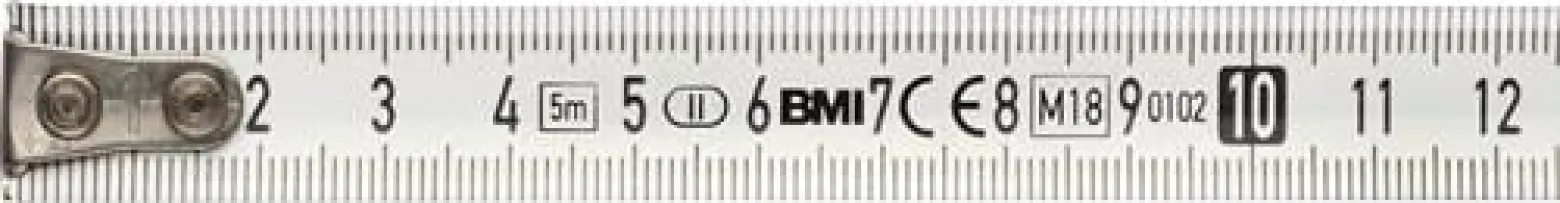 BMI Taschenrollbandmaß VARIO L.8m B.19mm mm/cm EG II ABS Automatic SB - 411841120