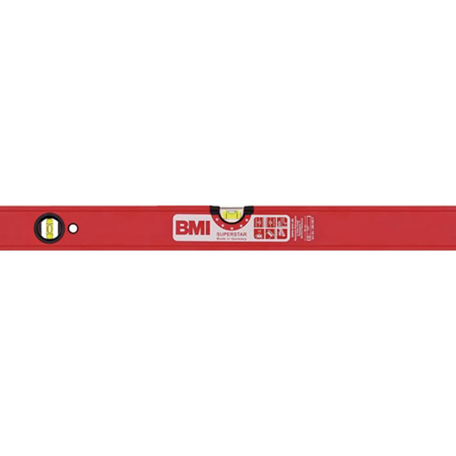 BMI Wasserwaage SUPERSTAR 50cm Alu.rot ± 0,5 mm/m - 696050 P