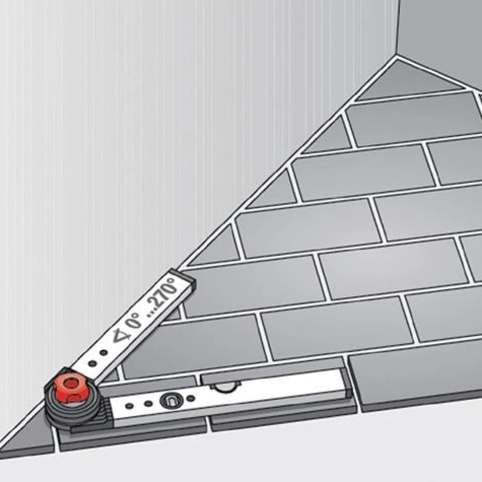BMI Winkelmessgerät WINKELSTAR Messber.0-270Grad Schenkel-L.80x60cm - 715 060 080