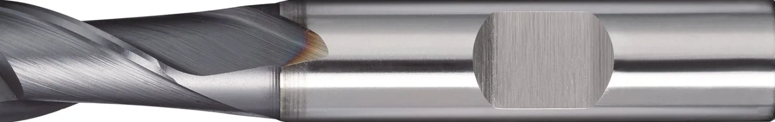 Bohrnutenfräser DIN 327D TypN D.2mm HSS-Co8 TiCN Weldon Z.2 kurz TECWERK