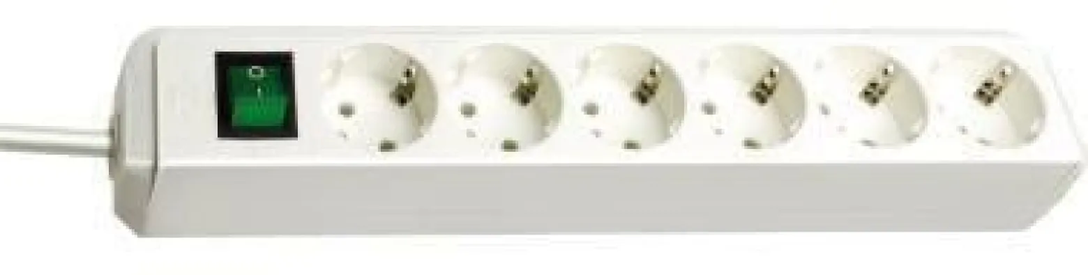 brennenstuhl Steckdosenleiste Eco- Line 1159520400 Schalter 6fach ws