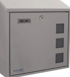 Briefkasten Muro H.360mm B.360mm T.100mm grau VA DIN C4 ROTTNER
