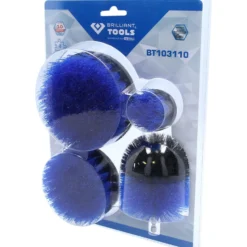 BRILLIANT TOOLS Bürstenaufsatz-Satz für Bohrmaschinen 4tlg. - BT103110