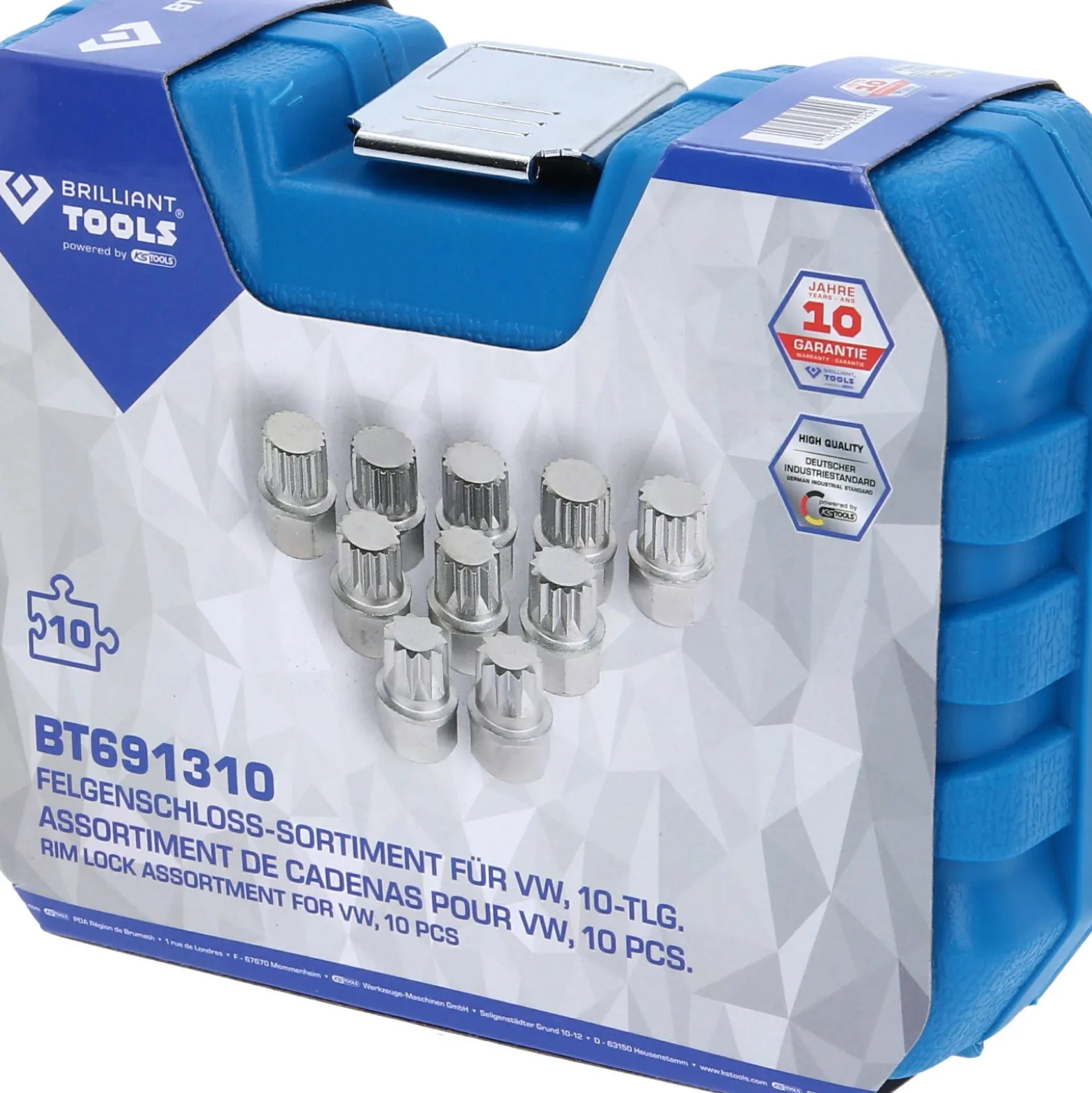 BRILLIANT TOOLS Felgenschloss-Sortiment für VW 10tlg. - BT691310