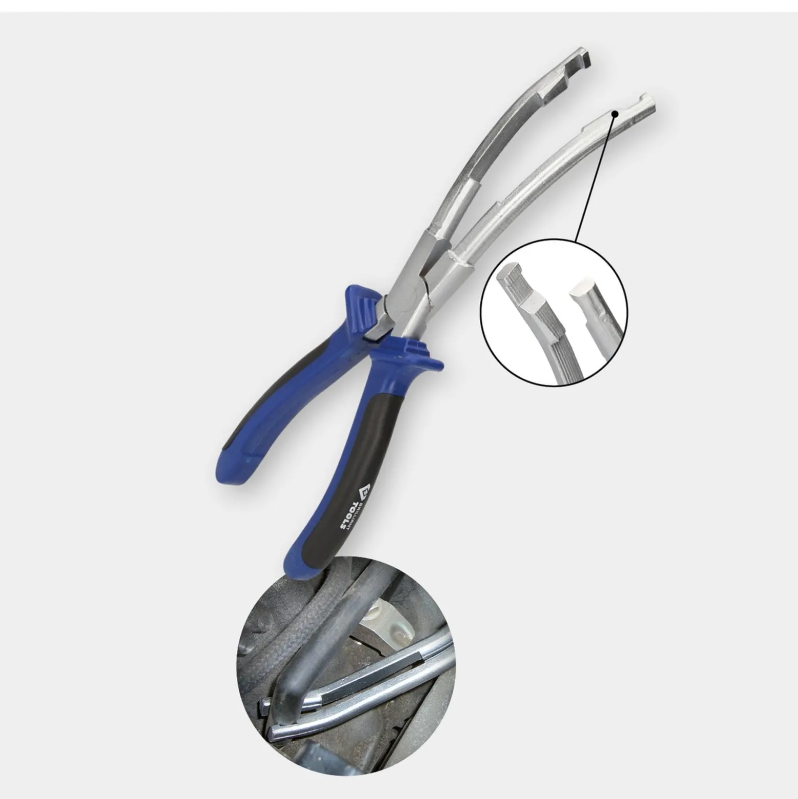 BRILLIANT TOOLS Glühkerzenstecker-Zange abgewinkelt - BT566003