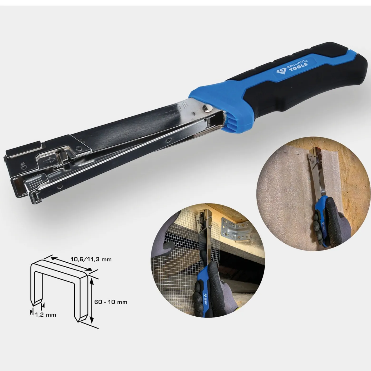 BRILLIANT TOOLS Hammertacker für Drahtklammern - BT156912