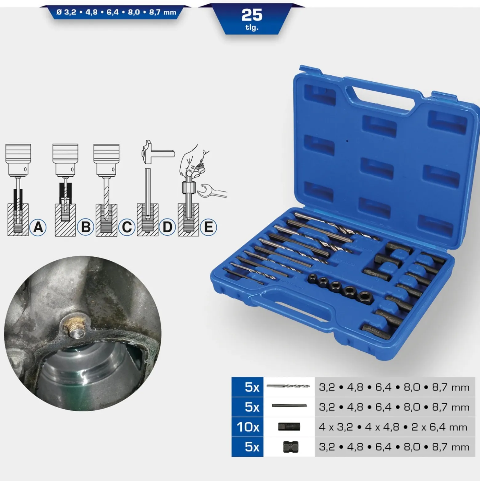 BRILLIANT TOOLS HSS Schraubenausdreher-Satz 25tlg. - BT541900