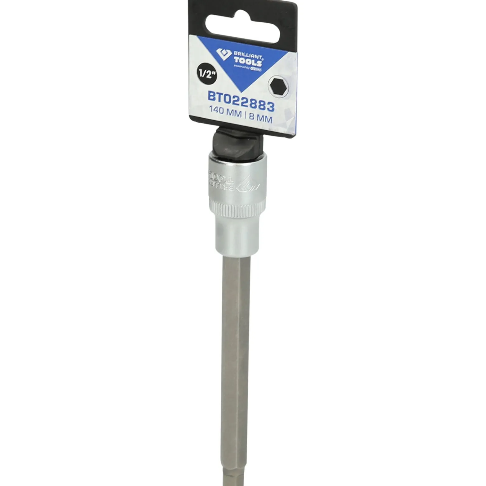 BRILLIANT TOOLS 1/2" Innensechskant Bit-Stecknuss 140 mm lang 8 mm - BT022883