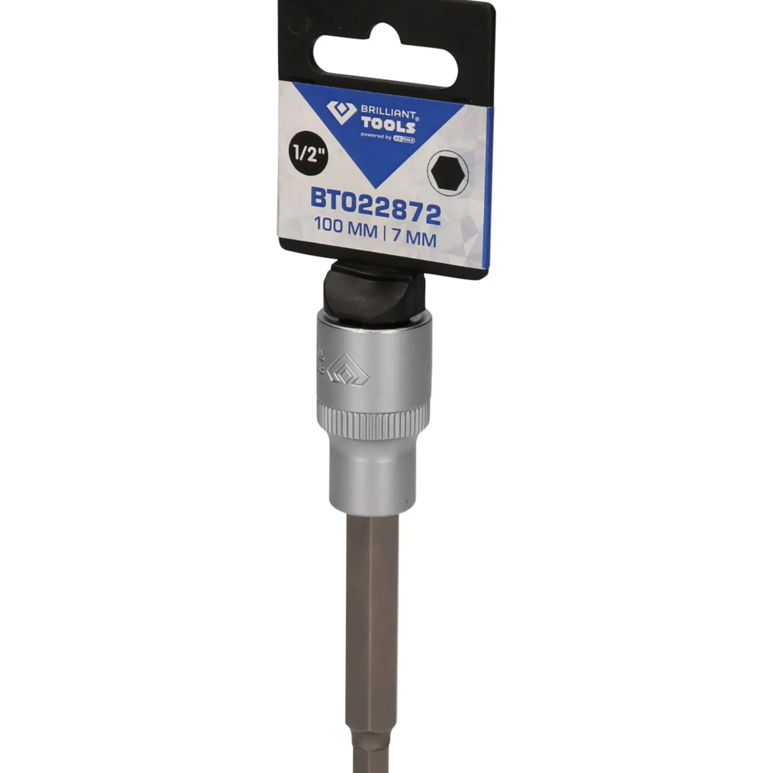 BRILLIANT TOOLS 1/2" Innensechskant Bit-Stecknuss 100 mm lang 7 mm - BT022872