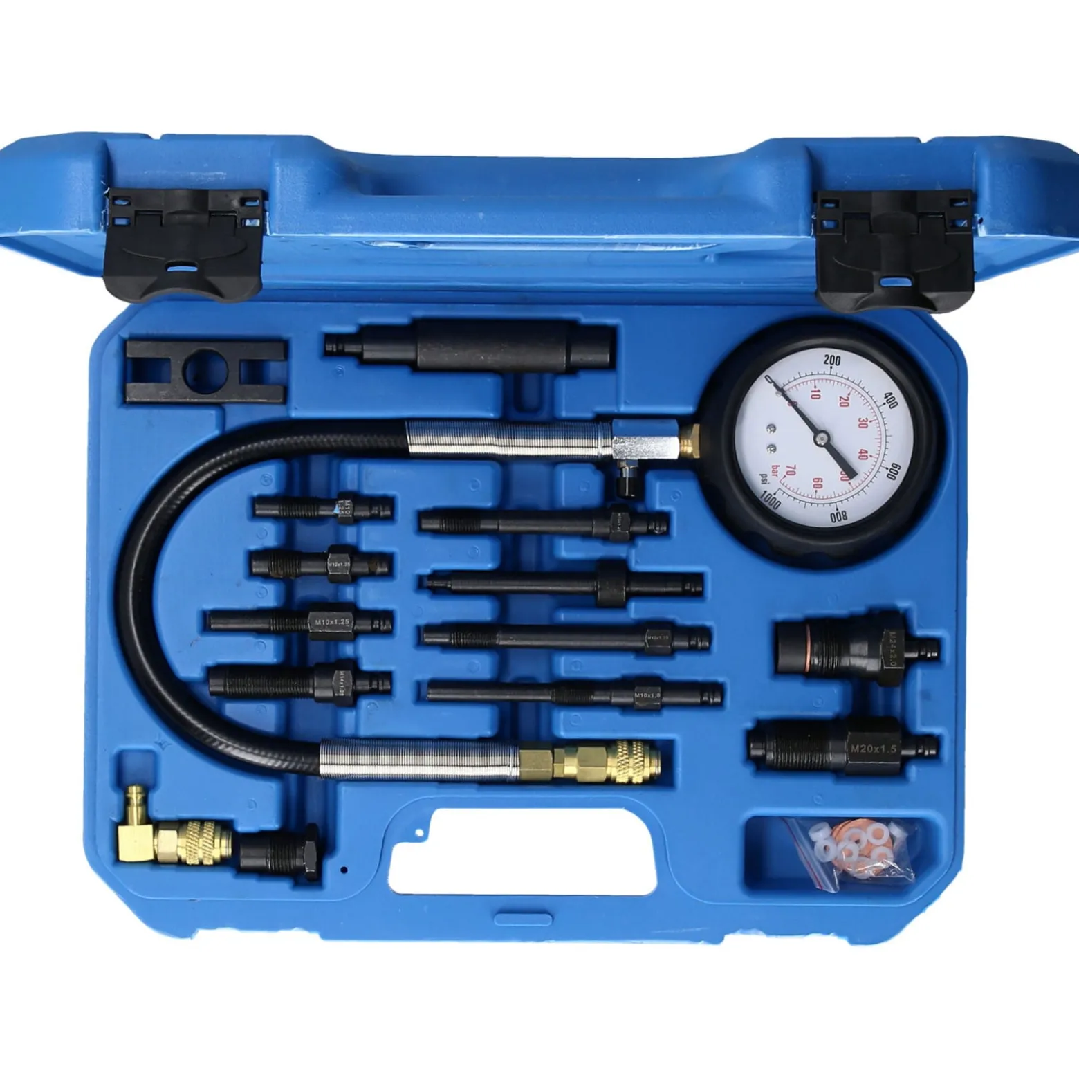 BRILLIANT TOOLS Kompressionstester-Satz für Diesel Motoren 15tlg. - BT581050