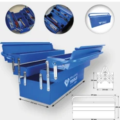 BRILLIANT TOOLS Metall-Werkzeugkasten klappbar - BT150800