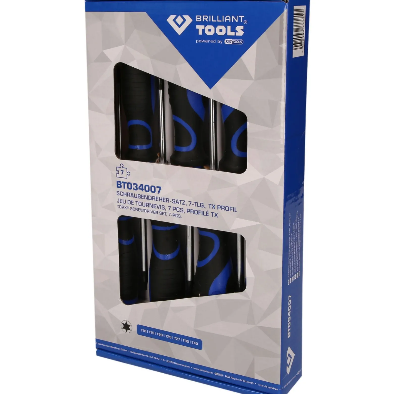 BRILLIANT TOOLS Schraubendreher-Satz 7tlg. Torx-Profil - BT034007