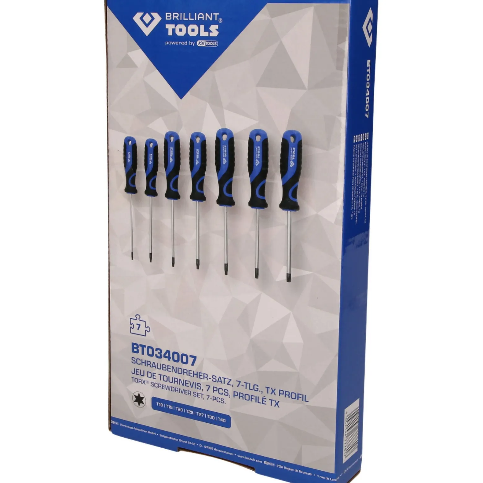 BRILLIANT TOOLS Schraubendreher-Satz 7tlg. Torx-Profil - BT034007