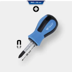 BRILLIANT TOOLS Schraubendreher PH Phillips PH2 x 38 mm kurze Form - BT031032