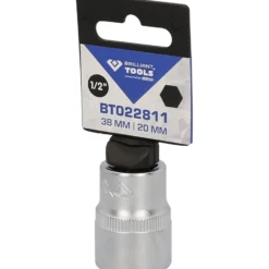 BRILLIANT TOOLS 1/2" Sechskant-Stecknuss 20 mm - BT022811