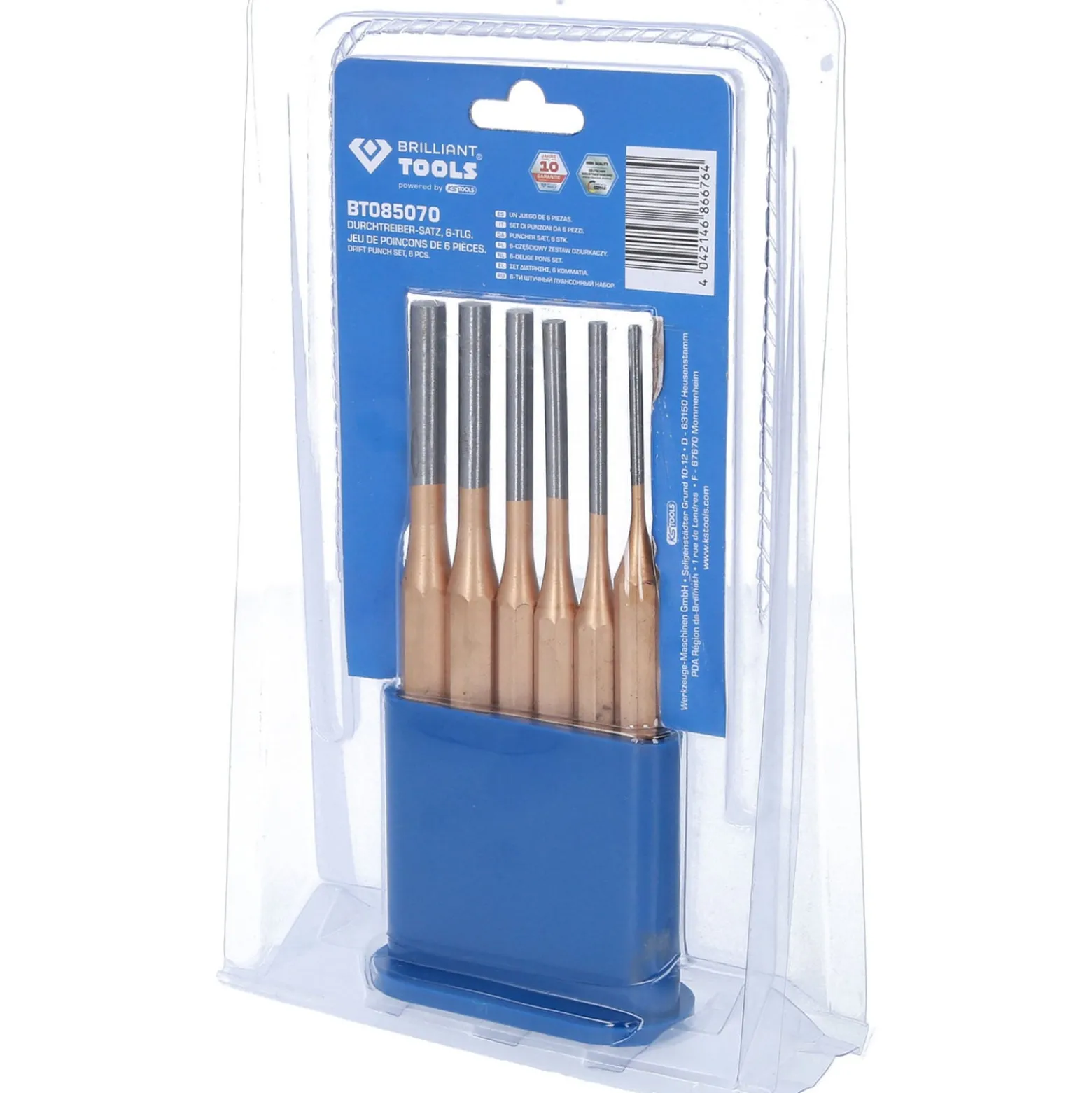 BRILLIANT TOOLS Splintentreiber / Durchtreiber-Satz 6tlg. - BT085070