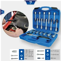 BRILLIANT TOOLS Stoßdämpfer-Werkzeug-Satz 18tlg. - BT651250