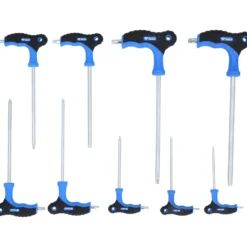 BRILLIANT TOOLS T-Griff-Torx® mit Stirnlochbohrung-Winkelstiftschlüssel-Satz 9tlg. - BT041200