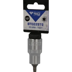 BRILLIANT TOOLS 1/2" Torx-Bit-Stecknuss 55 mm lang T27 - BT022972