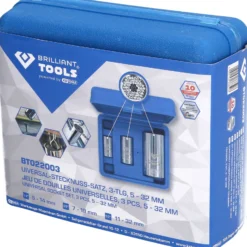 BRILLIANT TOOLS Universal-Stecknuss-Satz 3tlg. 5 - 32 mm - BT022003