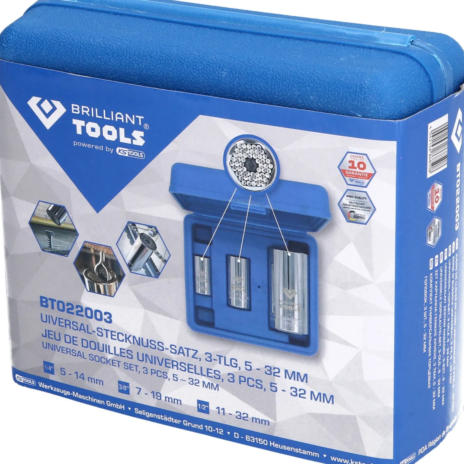 BRILLIANT TOOLS Universal-Stecknuss-Satz 3tlg. 5 - 32 mm - BT022003