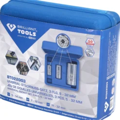 BRILLIANT TOOLS Universal-Stecknuss-Satz 3tlg. 5 - 32 mm - BT022003